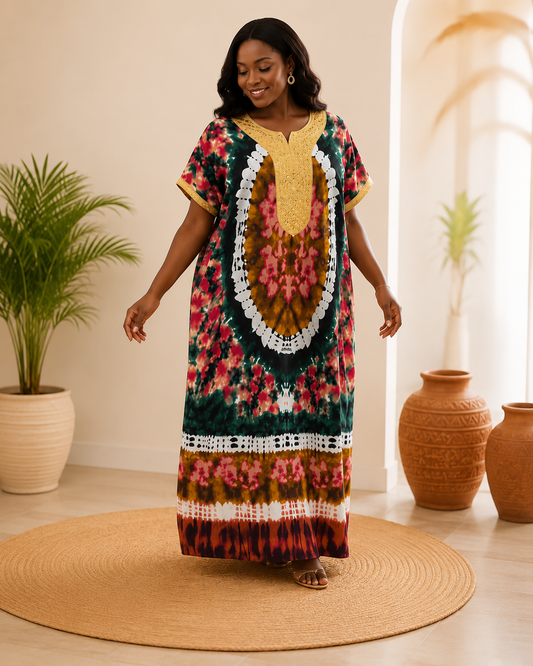 Boubou Héritage – Vert Émeraude & Or
